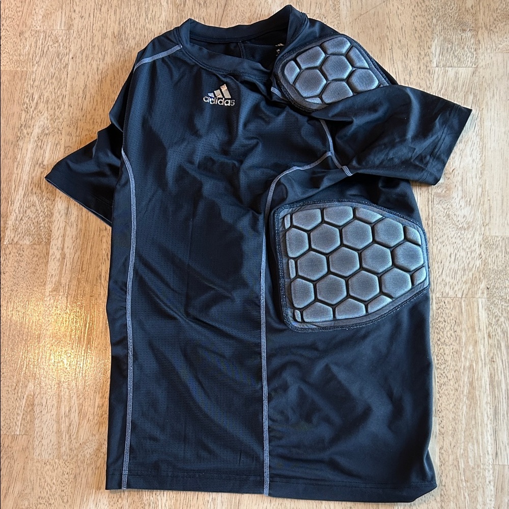 Adidas Black Compression Shirt with Padded Protection